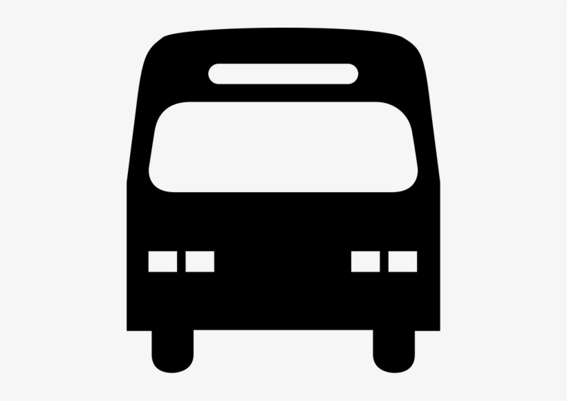 City Bus Silhouette Image Public Domain Vectors - City Bus Clipart, transparent png download