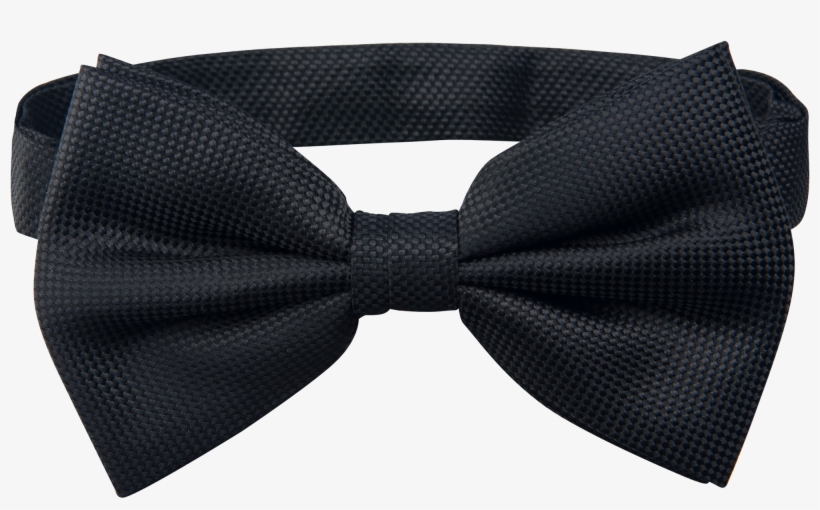 Black Plain Bow Tie - Formal Wear, transparent png download