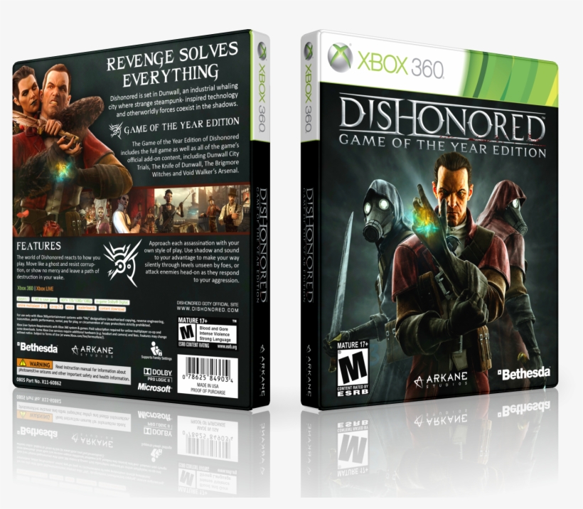 Goty Box Cover - Dishonored Goty Xbox 360, transparent png download