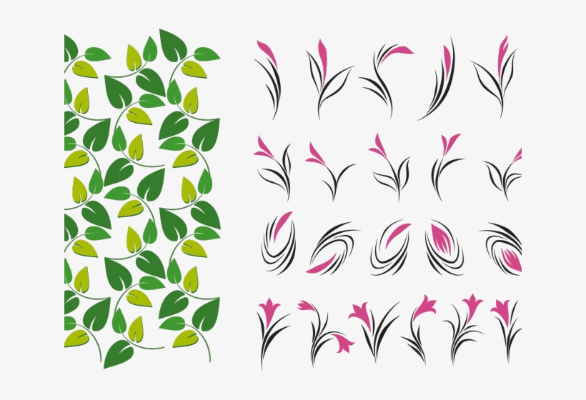 Leaf Clipart Lotus Flower - Leaves And Flowers Icon, transparent png download