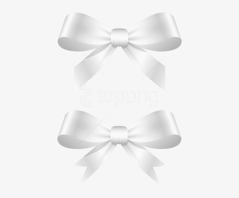 Free Png Download White Bowspicture Clipart Png Photo - White Gift Ribbon Png, transparent png download