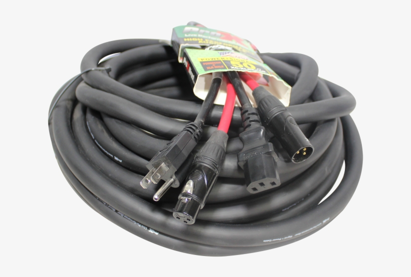 Power Cord/audio Cable Iec Female To Nema 15p & Balanced - Dvi Cable, transparent png download