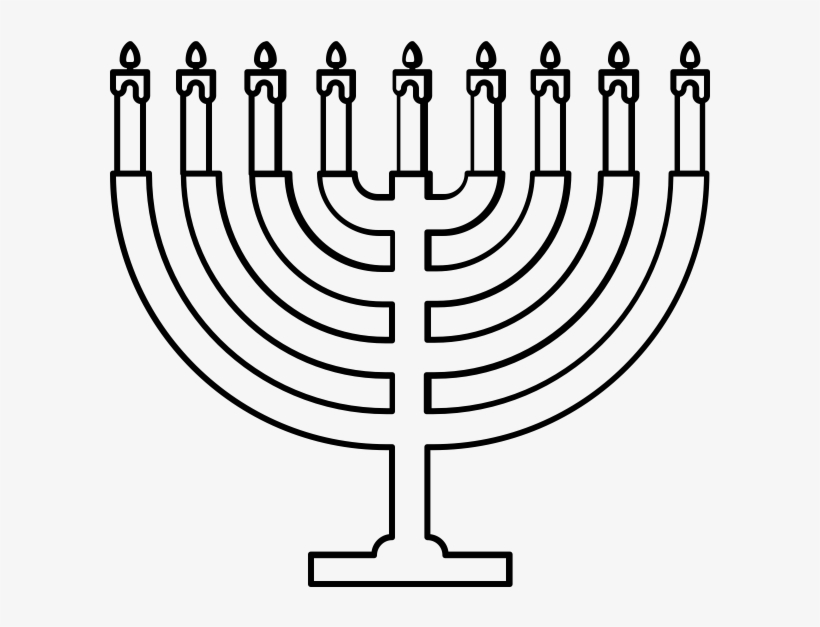 Menorah Rubber Stamp - Dibujos De Janukia Para Colorear, transparent png download
