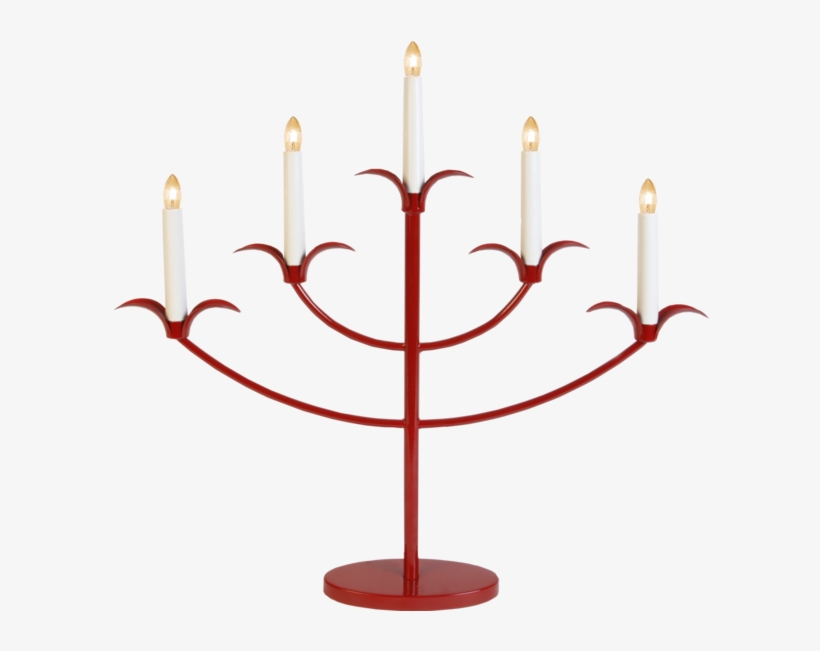 Star Metal 5-light Tilpi Candlestick, Red, transparent png download