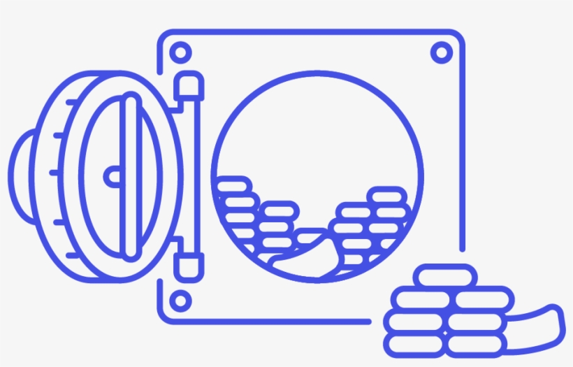 24 Vault Bank Safe - Circle, transparent png download
