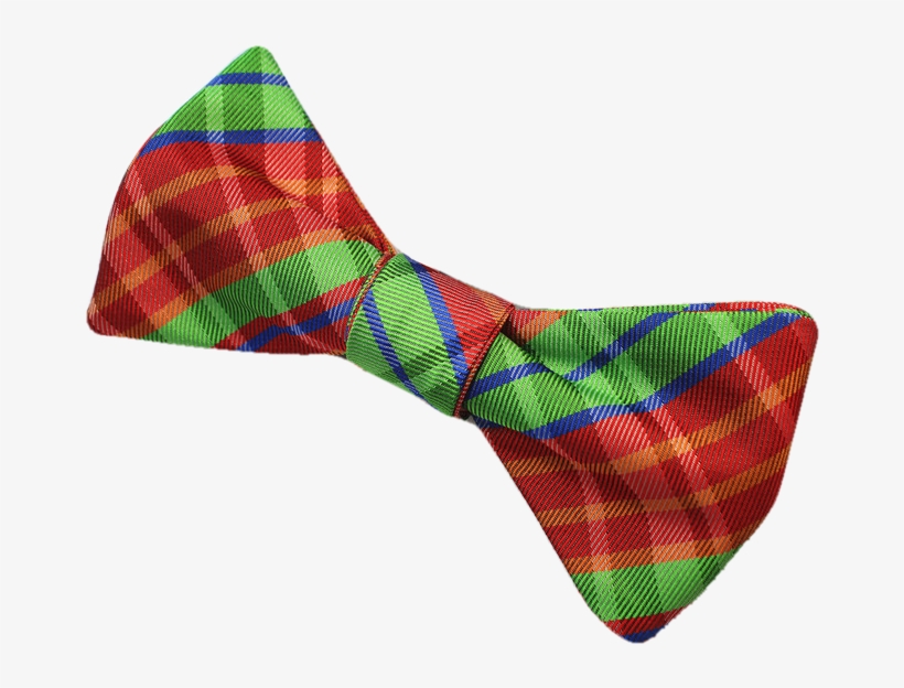 Green And Red Plaid Bow Tie - Tartan, transparent png download