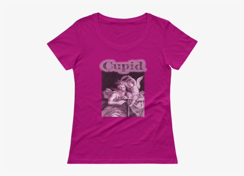 [i Like Your Taste In Music Women's Short Sleeve T-shirt] - Allegorical Figure Of Painting Wreathed By Cupid, transparent png download