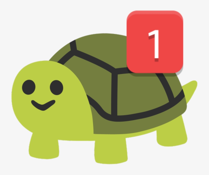 Happy Turtle Ping - Android Turtle Emoji, transparent png download