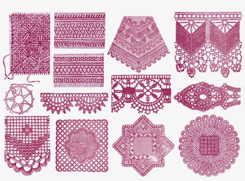Lace Textile Vintage Chinese Pattern Transprent Png - Doily, transparent png download