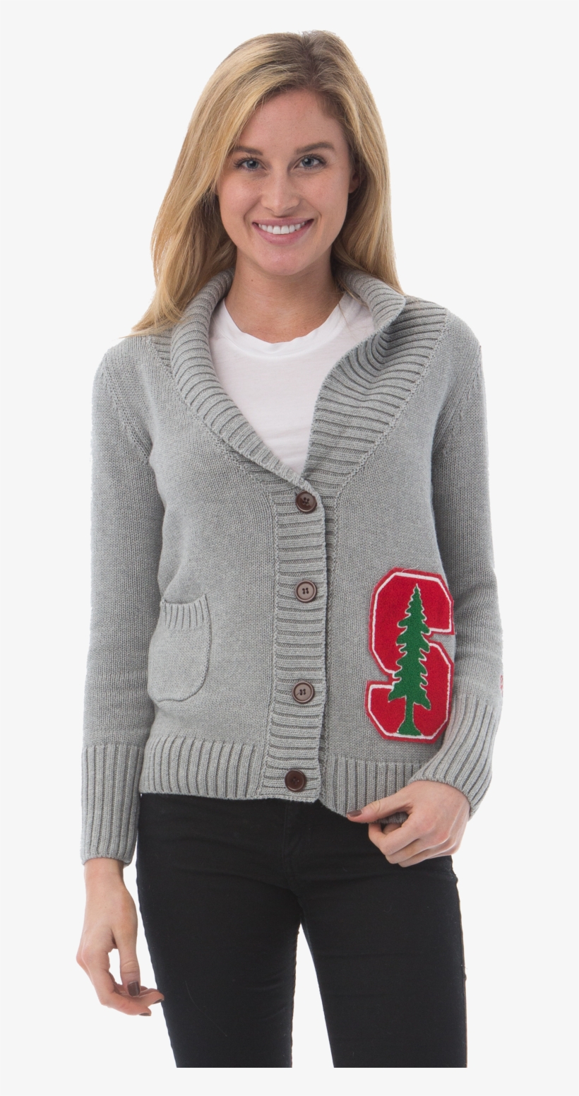 Stanford University Women's Letterman Cardigan - Cardigan, transparent png download