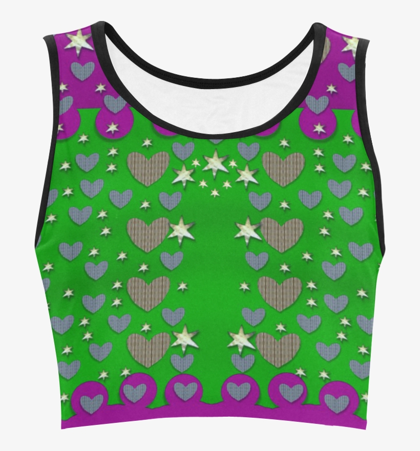 The Brightest Sparkling Stars Is Love Women's Crop - Sweater Vest, transparent png download