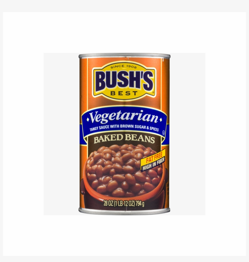 Bush's Best Vegetarian Fat Free Baked Beans - Bush's Baked Beans Can, transparent png download