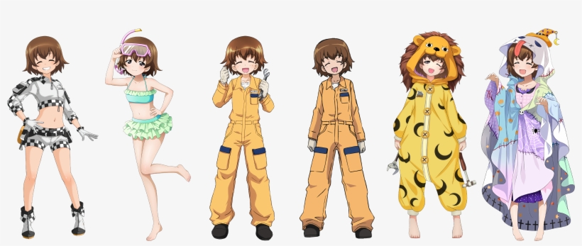 Girls Und Panzer Tsuchiya Bikini Pajama Swimsuits Transparent - Cartoon, transparent png download