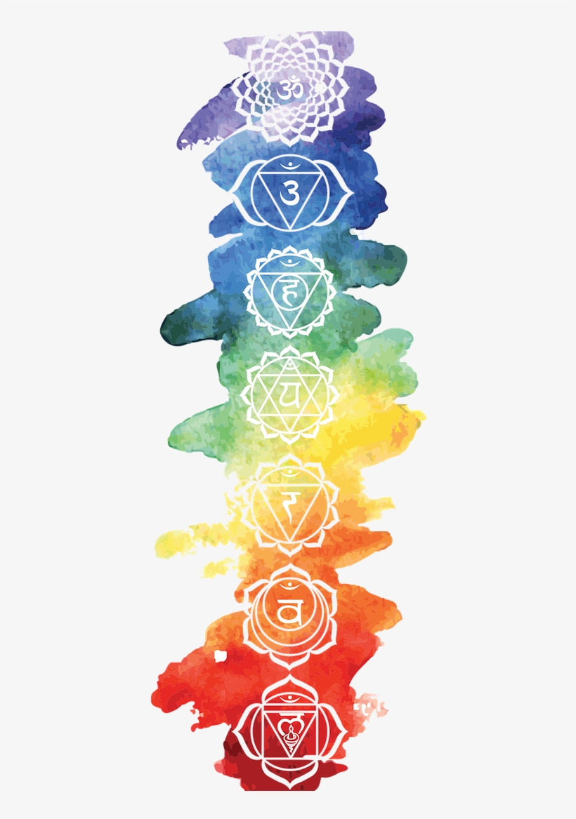 Seven Chakras Copy - Chakras Watercolor, transparent png download