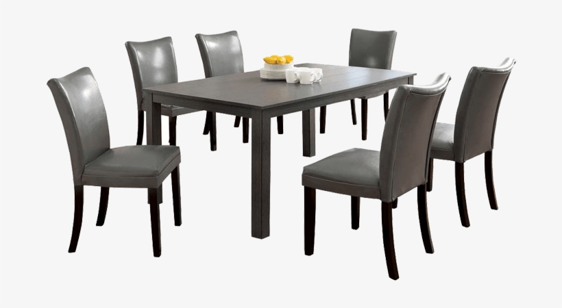 6 Seater Rectangular Dining Table Set With Uphol - Dining Room, transparent png download
