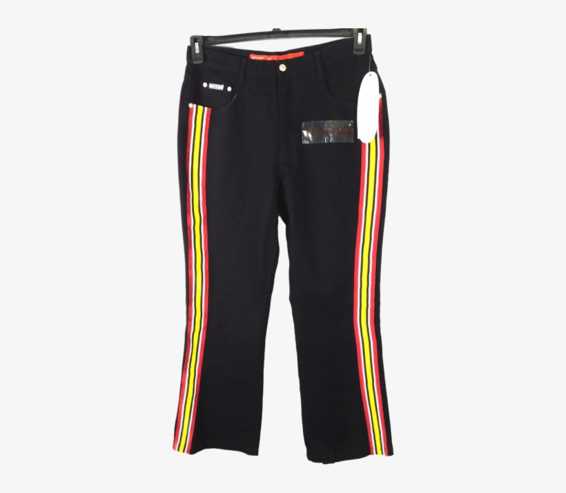 Revolt Black Yellow Red Racing Striped Fit & Flare - Pocket, transparent png download