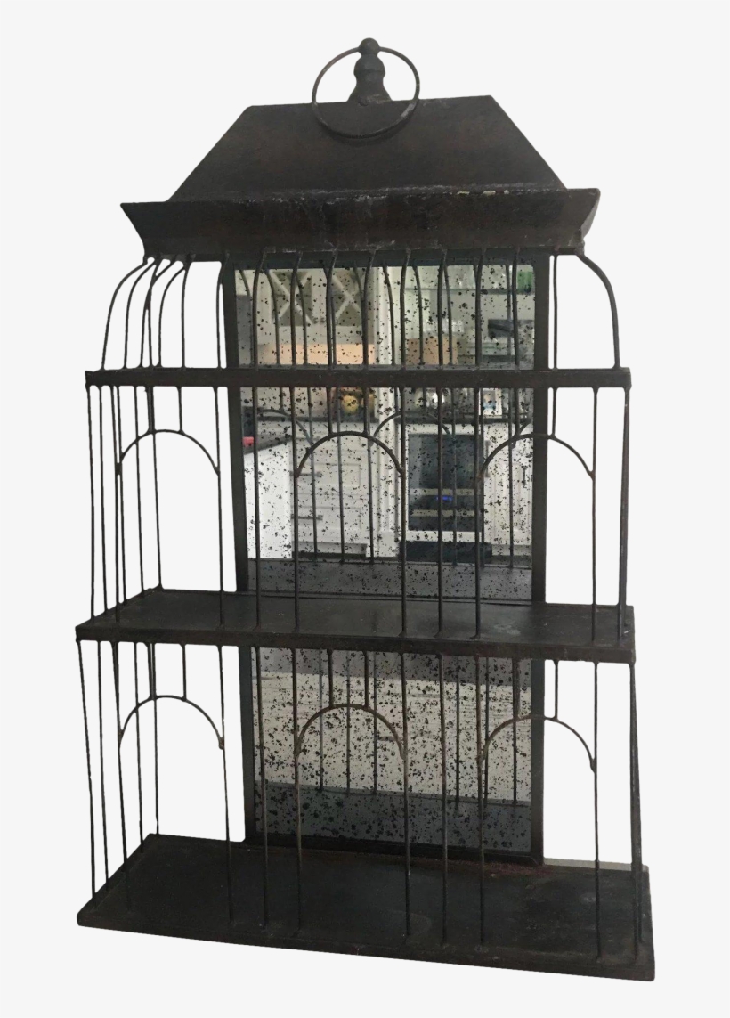 Small Mirrored Wall Shelf Floating - Cage, transparent png download