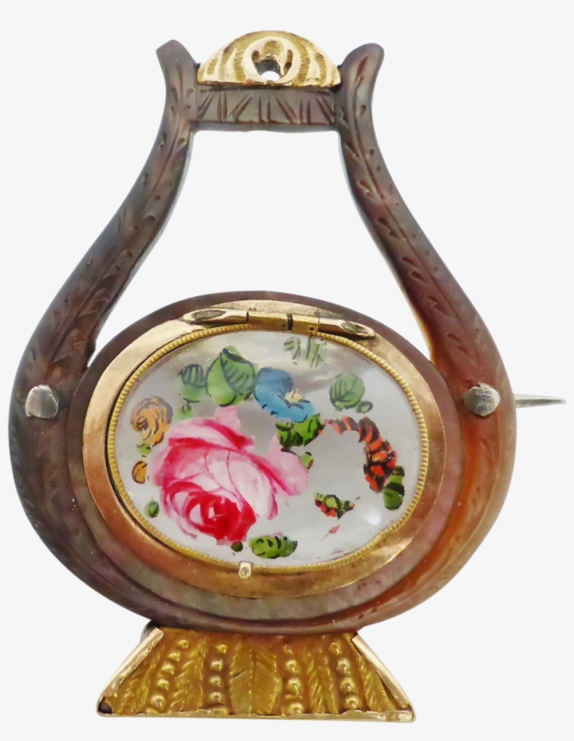 Antique Victorian 18ct Gold & Mother Of Pearl Mourning - Antique, transparent png download