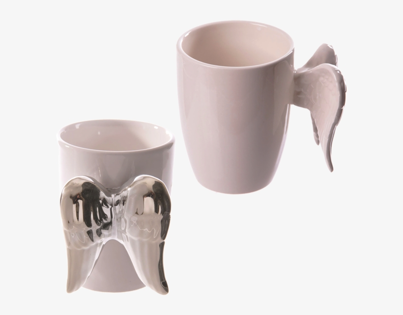 This Listing Features Two Styles Of Angel Wing Novelty - Angel Wing Mugs, transparent png download