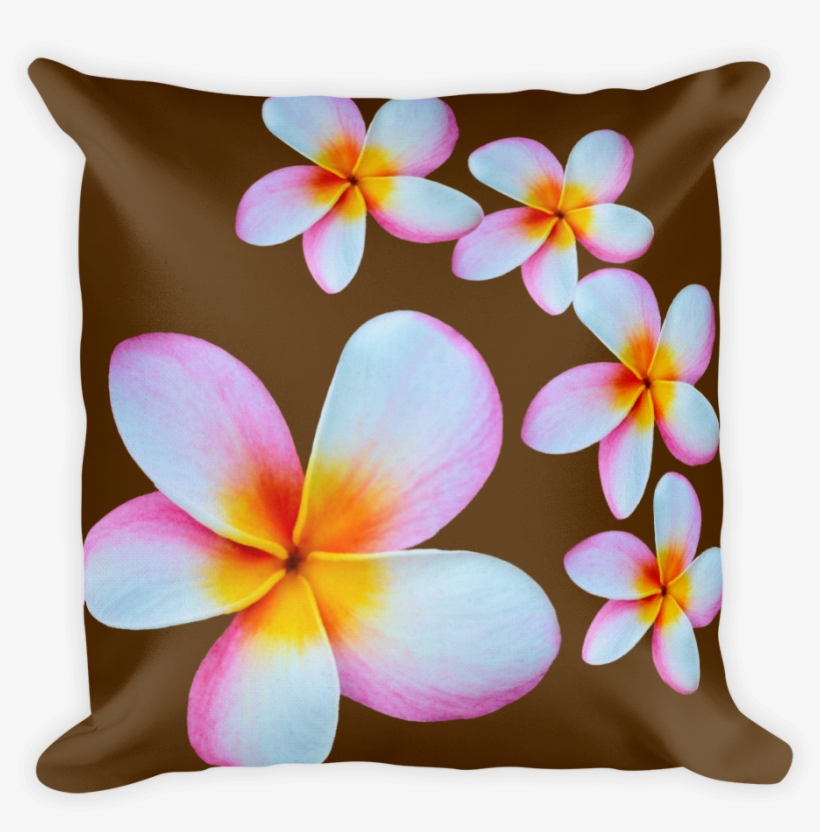 18 X 18 Inch Plumeria Flowers Designer Pillow - Throw Pillow, transparent png download