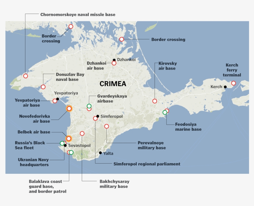 Is Russia Deploying Tactical Nuclear Weapons In Crimea - Карта Крыма, transparent png download