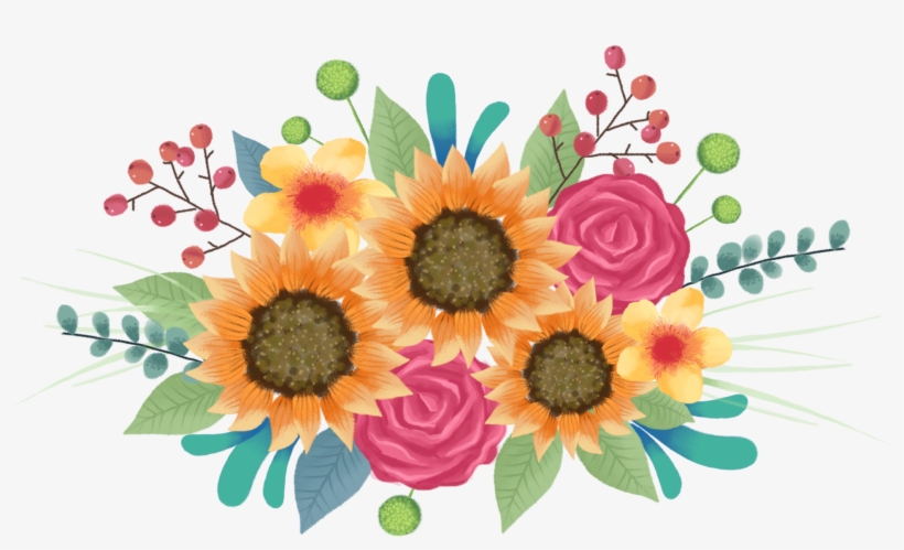 Pintado A Mano Flor Planta Fresco Png Y Psd - Flower, transparent png download