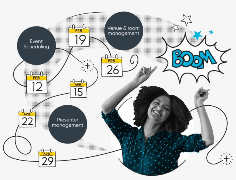 Schedule Events, Manage Venues And Presenters - Diagram, transparent png download