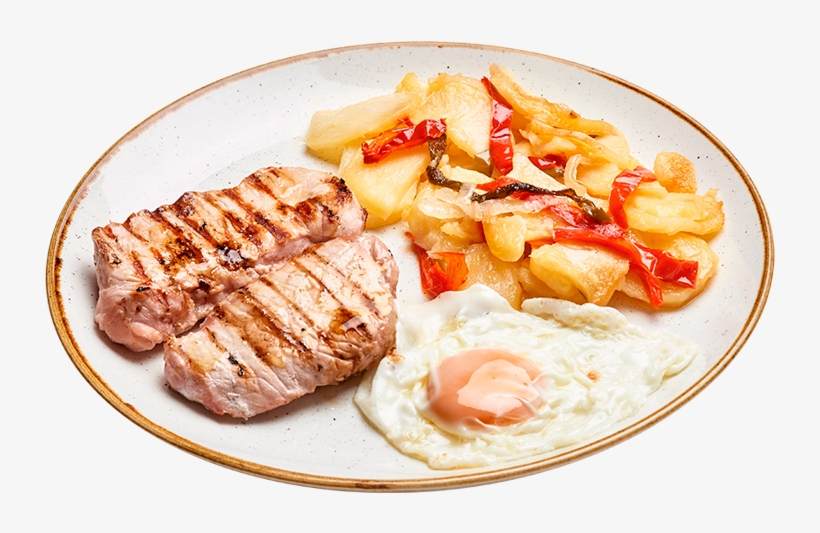 Lomo Con Huevo Y 'papas' A Lo Pobre - Babi Panggang, transparent png download