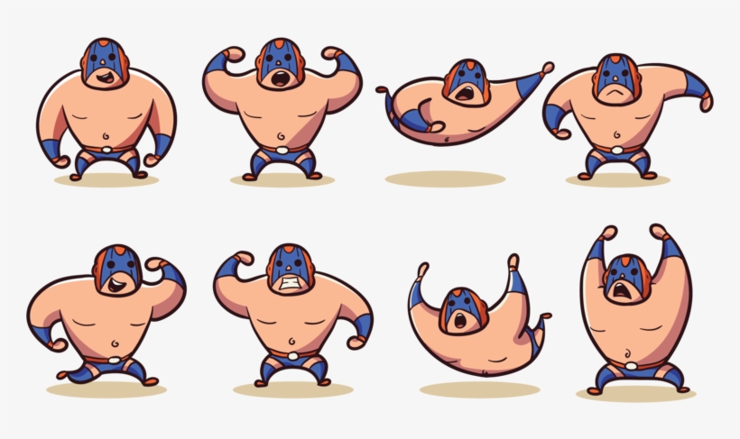 Free Mexican Wrestling Masks Vectors Svg, Ai File - Dibujos Animados De Luchadores, transparent png download
