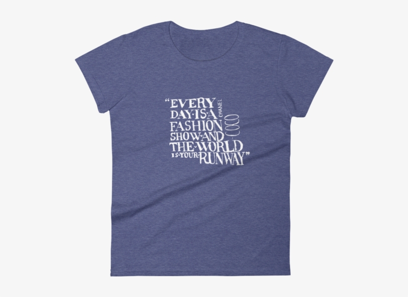 'coco Chanel Quote' Short Sleeve Tee - Active Shirt, transparent png download