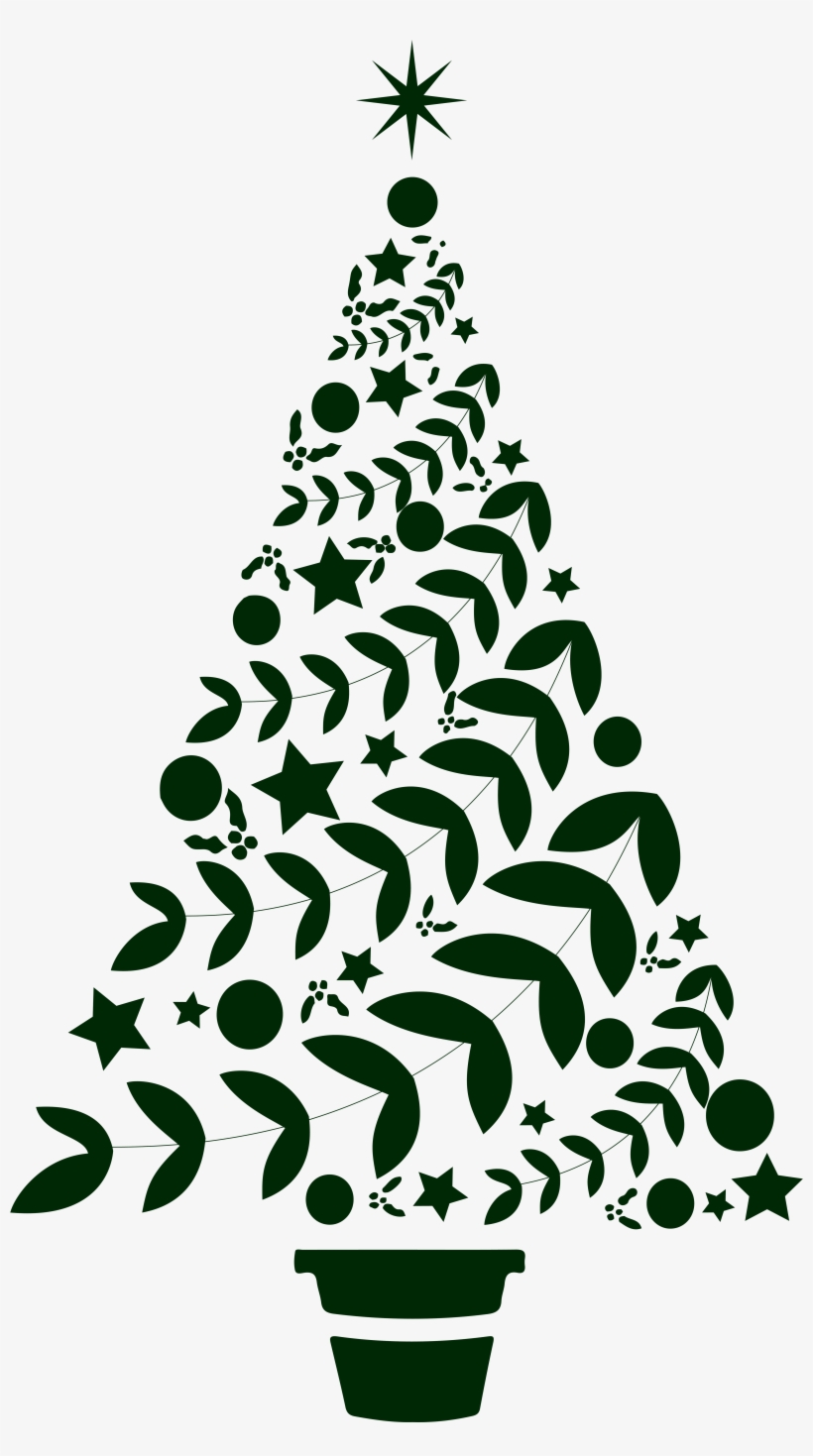 Beautiful Christmas Tree Vinyl Decal Sticker, transparent png download