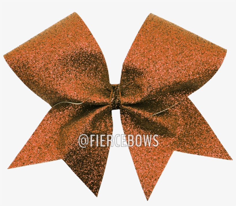 Burnt Orange Glitter Cheer Bow Fierce Bows - Cheerleading, transparent png download