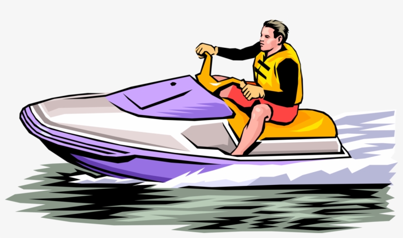 Vector Illustration Of Personal Watercraft Personal - Jet Ski Vector Png, transparent png download