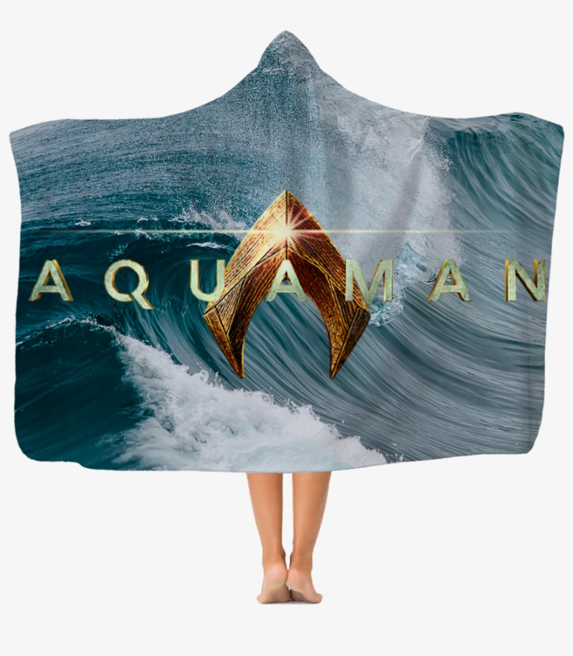 Aquaman Logo Ocean Scene Premium Hooded Blankets - Aesthetic Ocean Waves Water Iphone, transparent png download