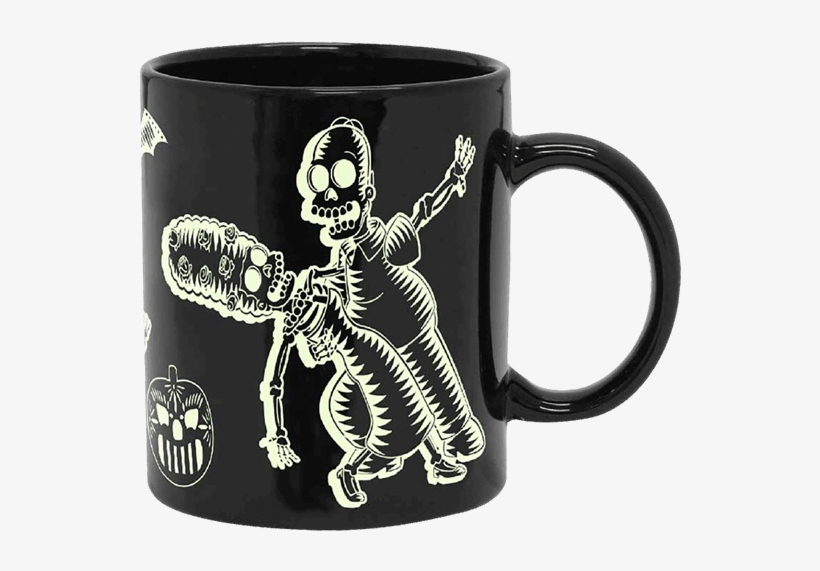 Halloween Skeletons Glow In The Dark Mug - Coffee Cup, transparent png download