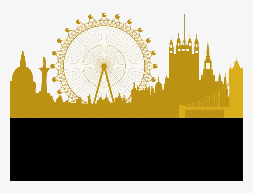Main Site Footer - London Skyline Illustration Free, transparent png download