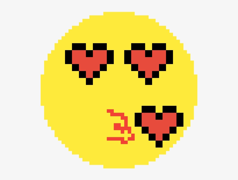 Pixilart Kissy Emoji By Anonymous - Smiley, transparent png download