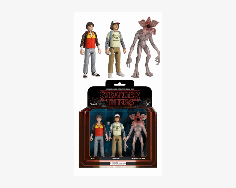 Will, Dustin And Demogorgon 3-pack Action Figure Set - Funko Stranger Things Figures, transparent png download