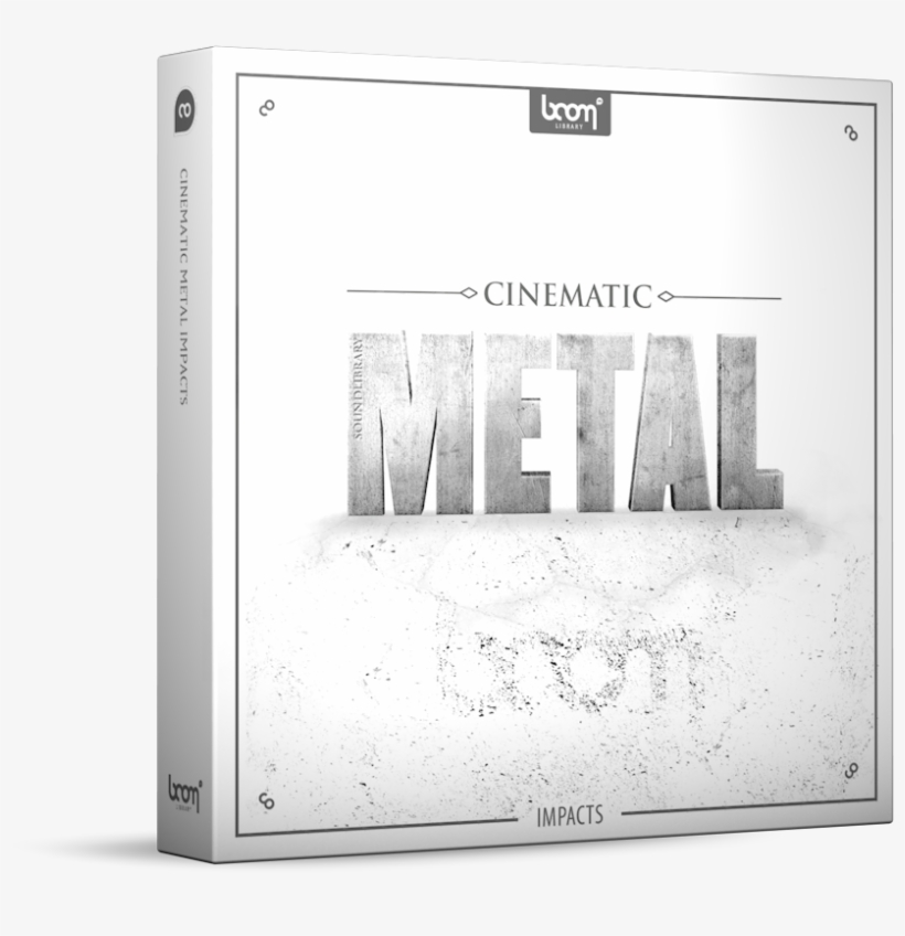 Cinematic Metal Sound Effects Library Product Box - Monochrome, transparent png download