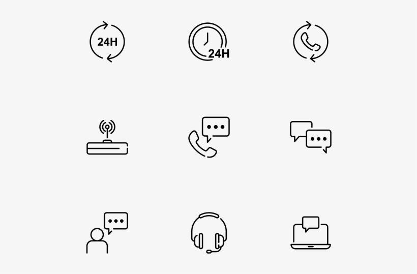 Customer Support - Line Art, transparent png download