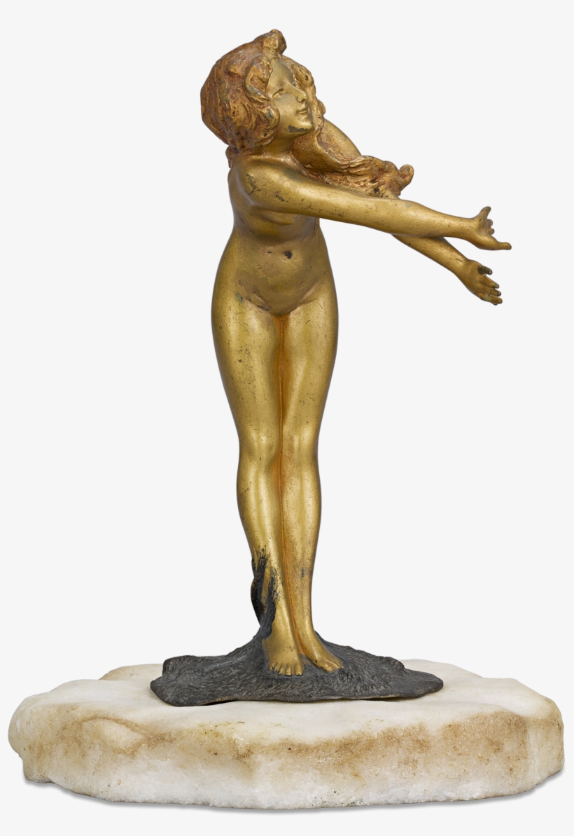 Bergman Vienna Nude Bronze Sculpture - Statue, transparent png download