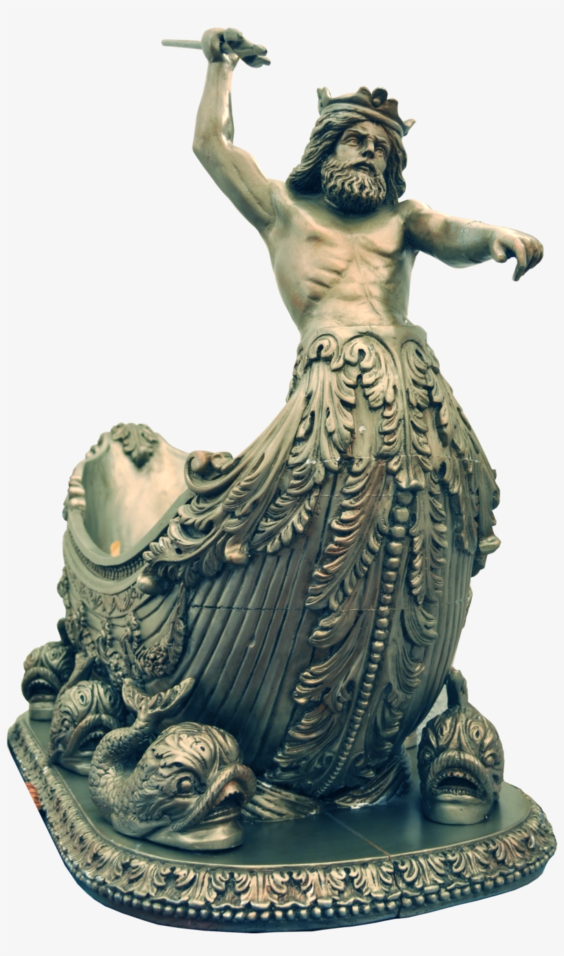 Statue Figurine King Poseidon - Neptuno Poseidon Png, transparent png download