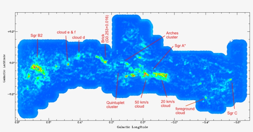 Central Molecular Zone - Galactic Center Molecular Clouds, transparent png download