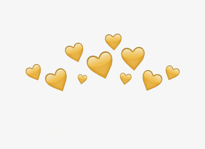 Heart Heartcrown Crown Emoji Yellow Cute Fly Gachaverse - Heart, transparent png download
