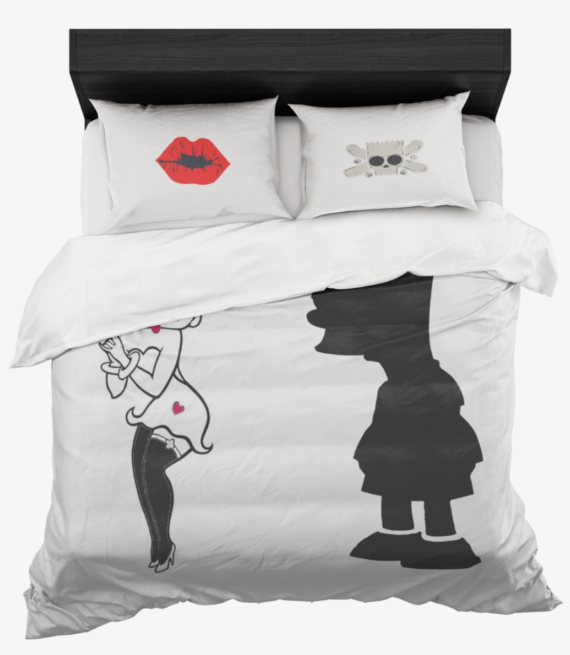 Image Royalty Free Stock Betty Boop And Bart His Hers - Pink Pineapple Bedding, transparent png download