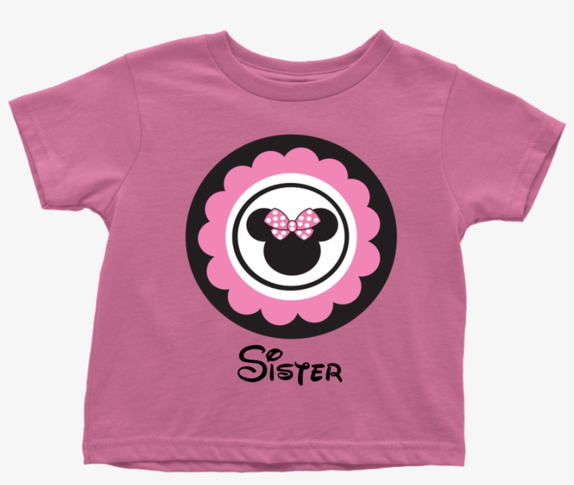 Minnie Mouse Inspired Sister Toddler T- Shirt - T-shirt, transparent png download