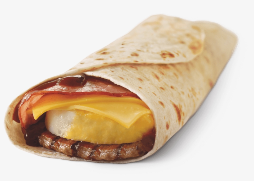 Bbq Brekky Wrap - Chicken Wrap Price Hungry Jacks, transparent png download