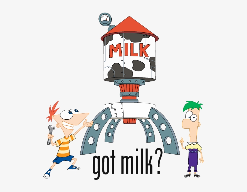 Phineas & Ferb Group Clipart - Phineas And Ferb Got Milk, transparent png download