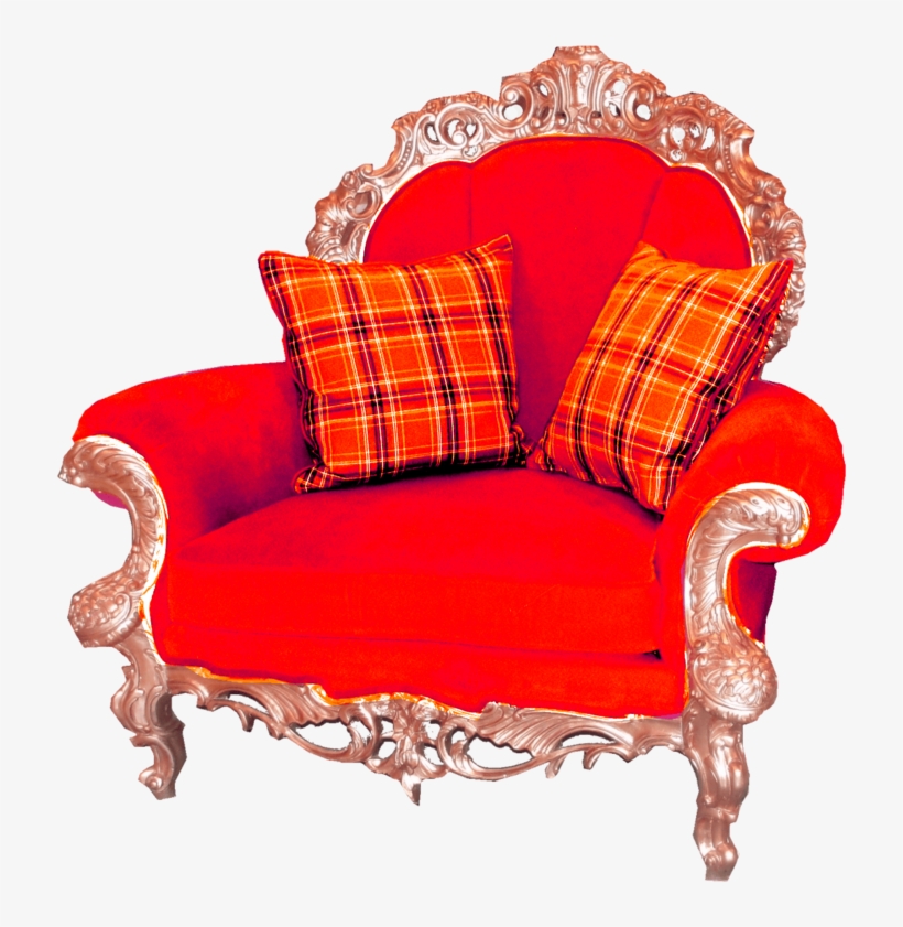Red Armchair Png Image - Chair, transparent png download