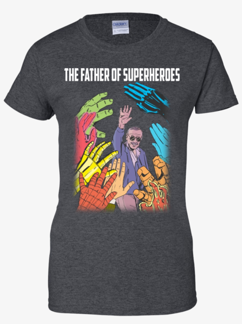 Stan Lee Stanley The Father Of Superheroes Waving Hands - Shirt, transparent png download
